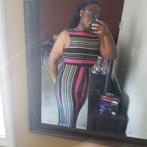 Fashion To Figure Multi-colored One Piece Jumpsuit, Size (14-16)